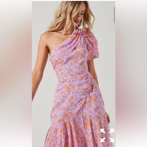 ‼️ ASTR Santorini One Shoulder Midi Dress - Picture 2 of 7